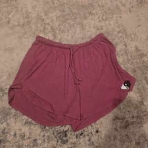 Women's Ribbed Drawstring Lounge Shorts - Dusty Rose